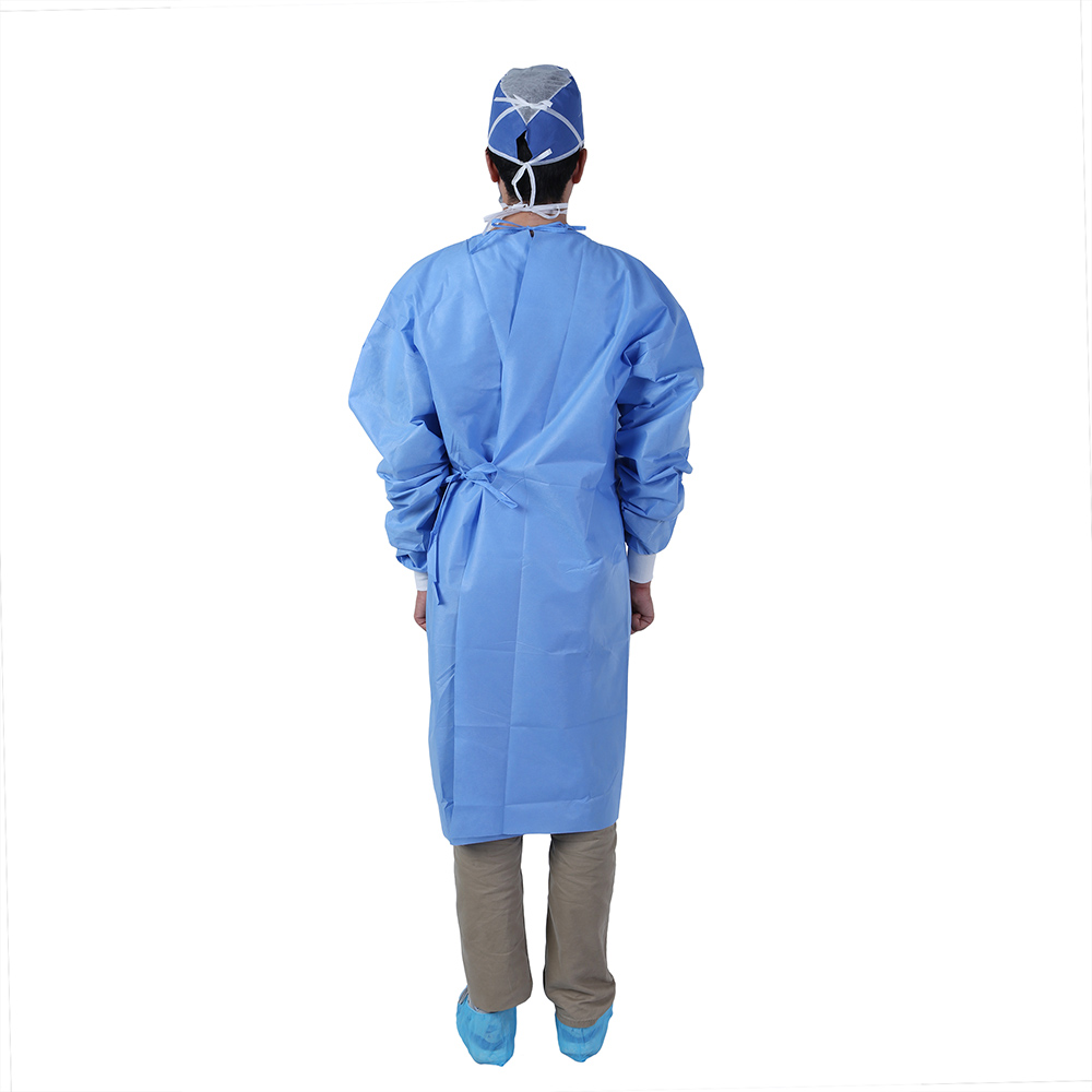 Non Woven Sanitary Protective Sterilized Waterproof Disposable Long Sleeve Medical Isolation Gown