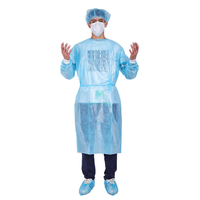 Insulation Non Woven PP Sanitary Level 2 Examination Impervious Procedure Patient Moisture Proof Protective PE Coated Long Sleeve Isolation Gown Disposable