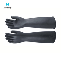 Reusable Long Diswashing Cleaning Gloves with Latex Free Long Cuff Cotton Lining Kitchen Gloves
