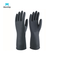 Long Waterproof Pond Gloves Shoulder Length Insulated PVC Coated Chemical Resistant Gloves Reusable Resist Acid Alkali & Oil Machinery Industry Fishery Aquarium Rubber Gloves
