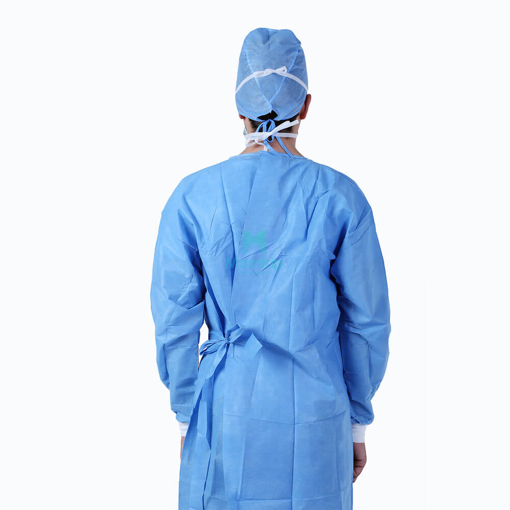 Morntrip Insulation Non Woven Waterproof Protective Breathable Disposable Long Sleeve Isolation Gowns 