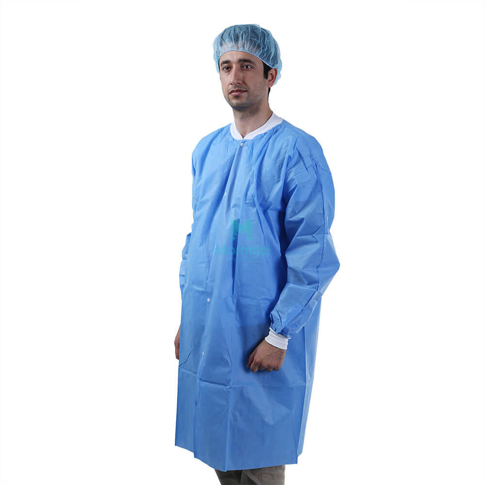 Blue Hospital Level 2 Non Sterile Non Woven Disposable Doctor Lab Coat