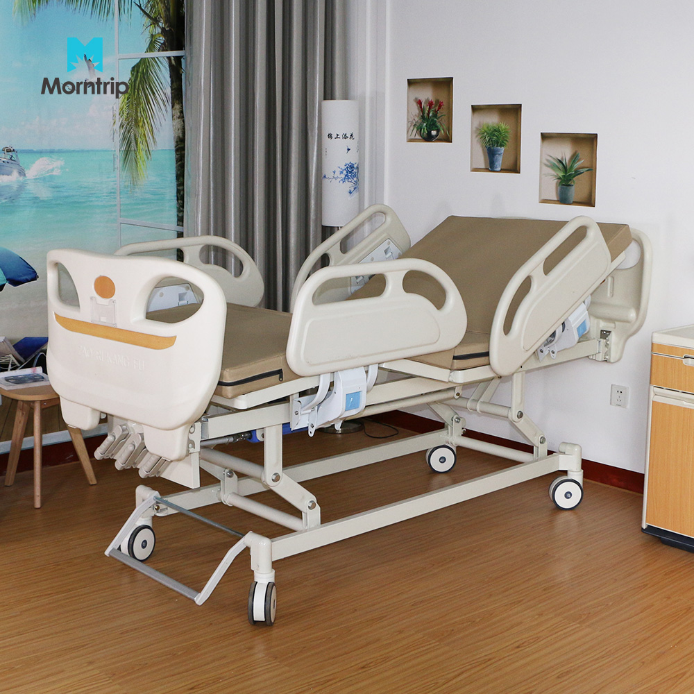 ABS Single Shake ICU Ward Room Hospital Bed  with Toilet Hole Air Bubbles Mattress with Air Pump For Bedsore Patient
