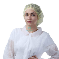 Cleanroom Food Service Hair Net Yellow Polypropylene Nonwoven Disposable Bouffant Cap
