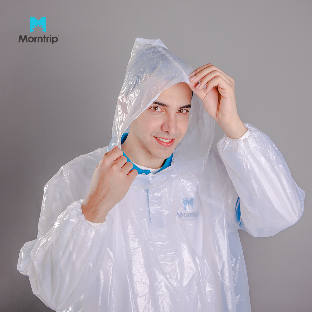 Travel Best Selling Adults Customized Logo LDPE Poncho Waterproof Transparent Clear Disposable Rain Coat