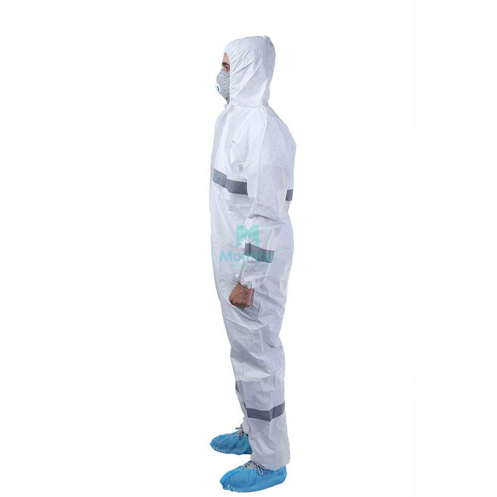 Industry Contribution In/Outdoor Painting Spraying Reflective Liquid Resistant Sterile Sealed Disposable Protective Clothing