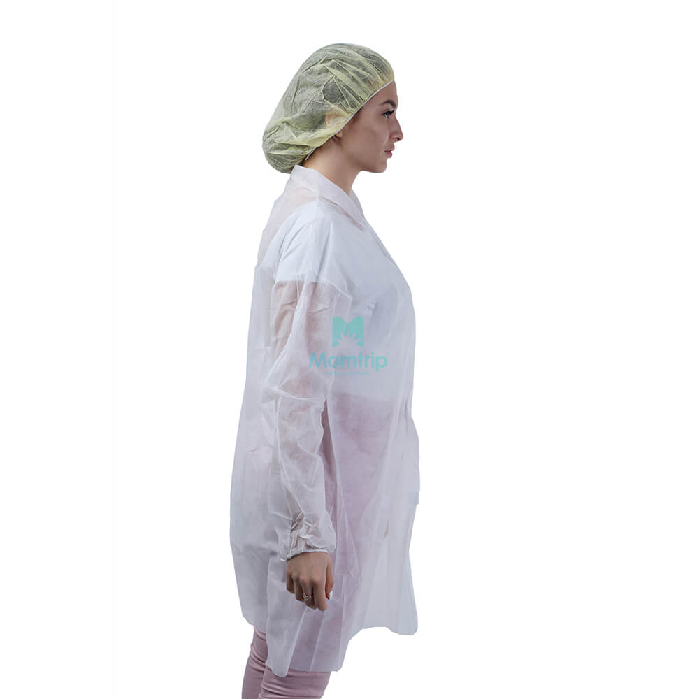 White Non Woven Polypropylene High Quality Protective Disposable Chemistry Lab Coat