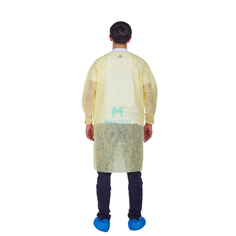 Morntrip Non Woven Breathable High Quality Disposable Long Sleeve Blue Lab Coat