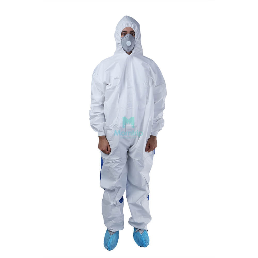 Microporous Coverall Combined With SMS Back Panel