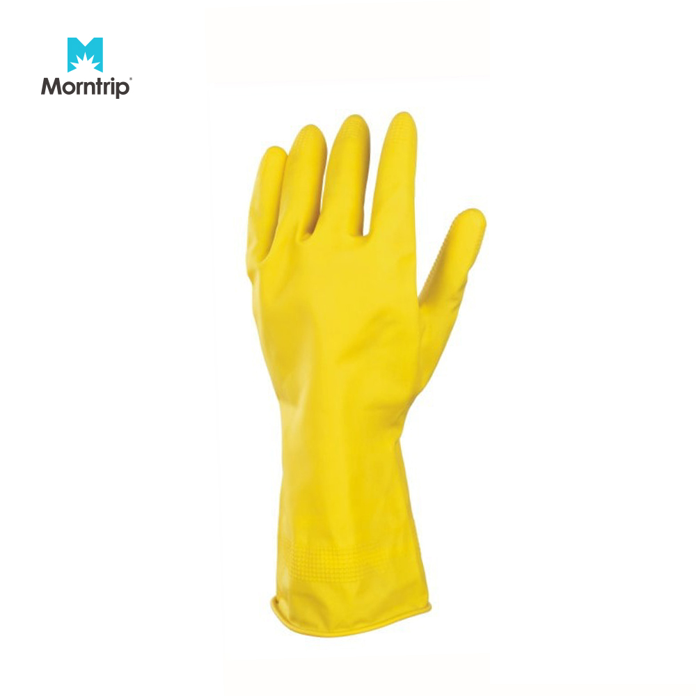 Morntrip Dipped rubber mouth PVC storage labor protection industrial cheap safety Colorful Houshhold Rubber Glove