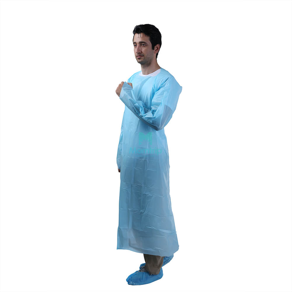 Disposable Isolation CPE Material Gown for Cleaning Room