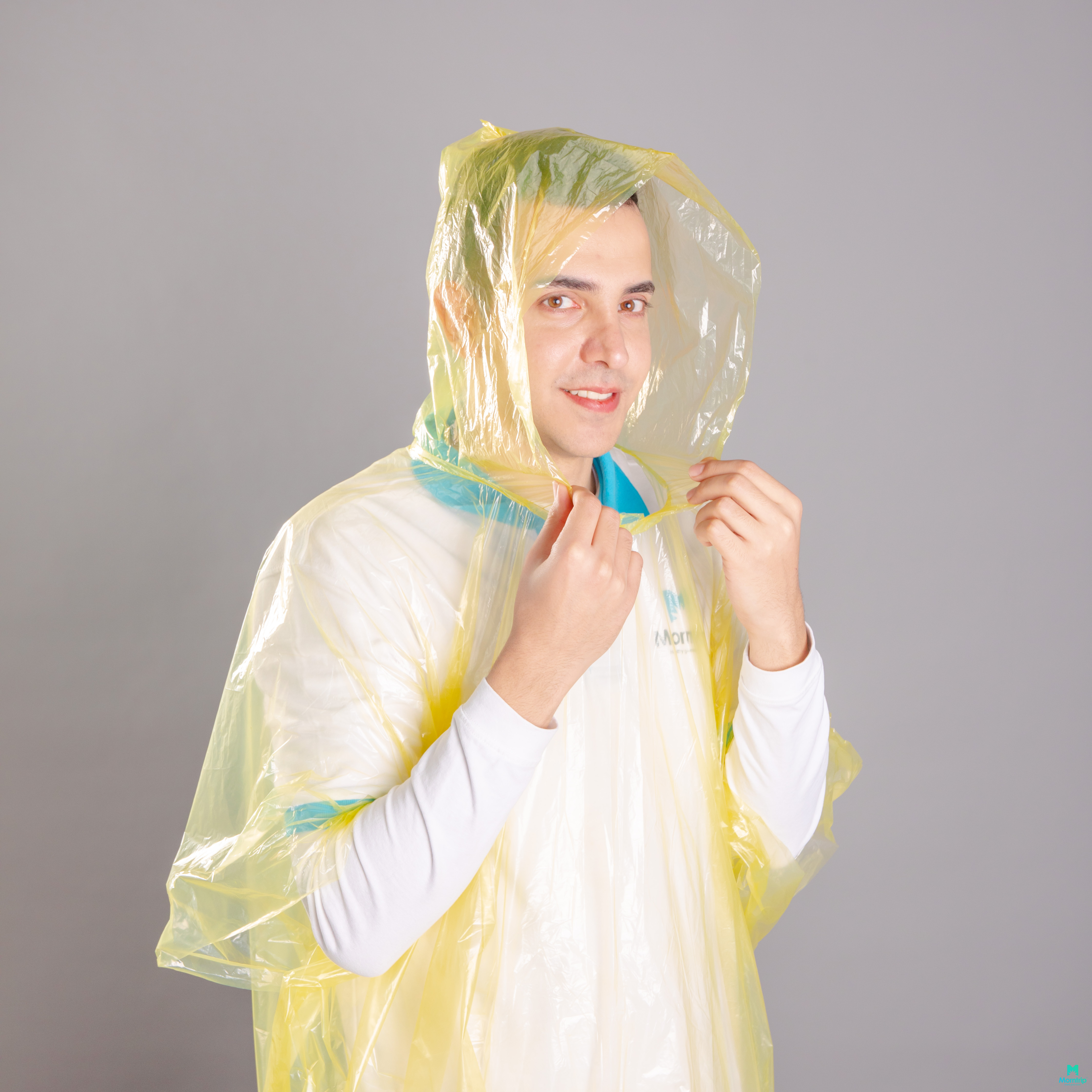 PVC Plastic Plus Size Disposable With Hood Go Outdoors Protective Waterproof Raincoat