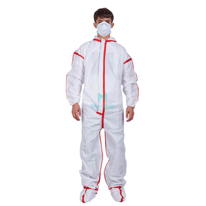 Comfortable Disposable Protective Clothing Suit with Taped Seams for Medical