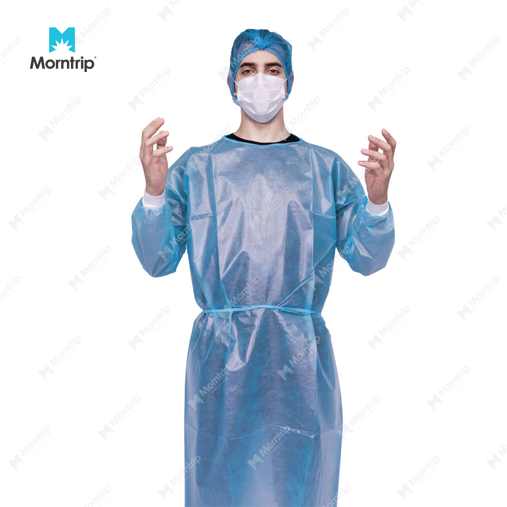 Chemo Smock Isolation Cover Gowns with Elastic Cuffs